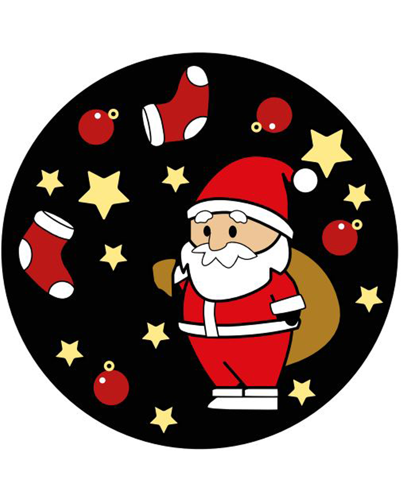 Fotolito diapositiva Papá Noel de colores