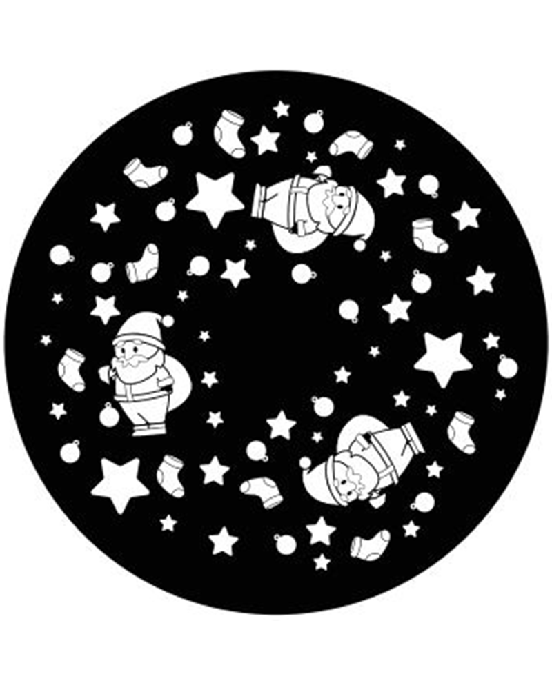 Fotolito diapositiva Papá Noel en blanco y negro