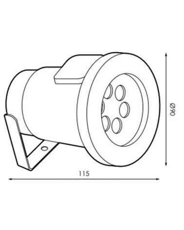 Proyector luces Navidad LED 8W para exteriores con fotolito copos de nieve baja tensión 12V