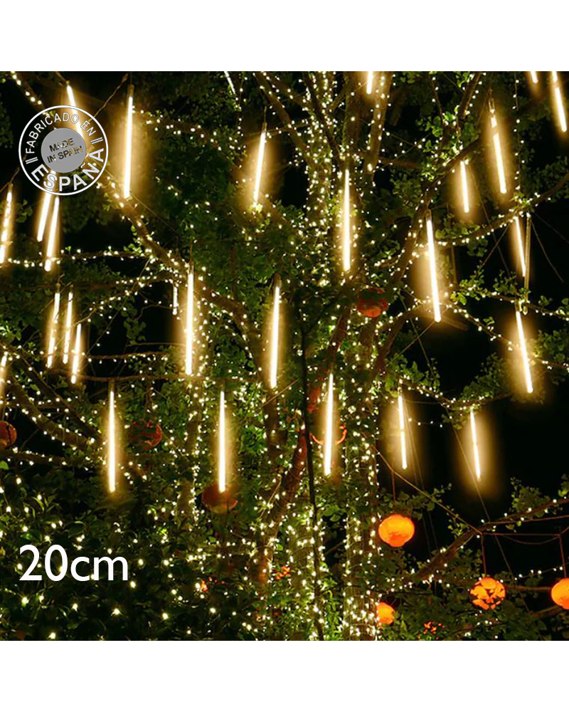 Luces meteoro LED E14 20cm 1W luz cálida apto para exteriores IP44