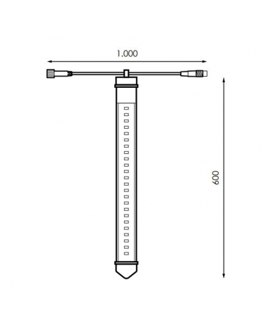 Luces meteoro 144 LEDs 60cm 1,5W luz blanca fría apto para exteriores IP44