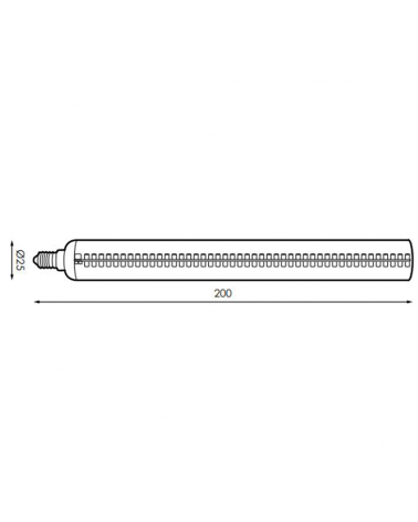 LED meteor lights E14 20cm 1W warm light suitable for outdoor use IP44