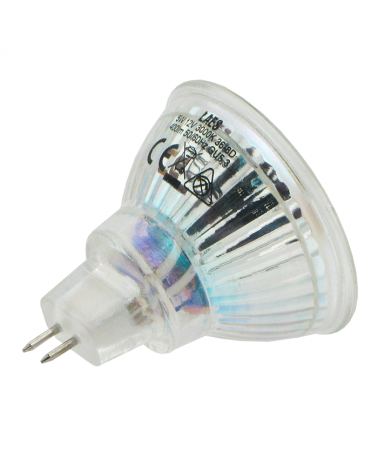LED mirrored reflector spotlight bulb 50 mm. 12V LED 5W GU5,3 36º