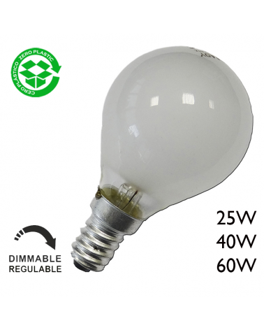 E14 230V matte round filament bulb Dimmable