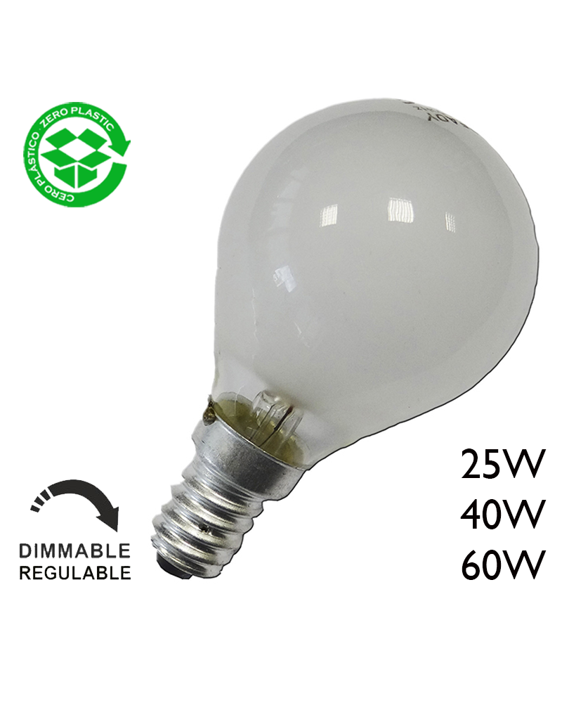 E14 230V matte round filament bulb