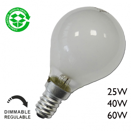 E14 230V matte round filament bulb Dimmable