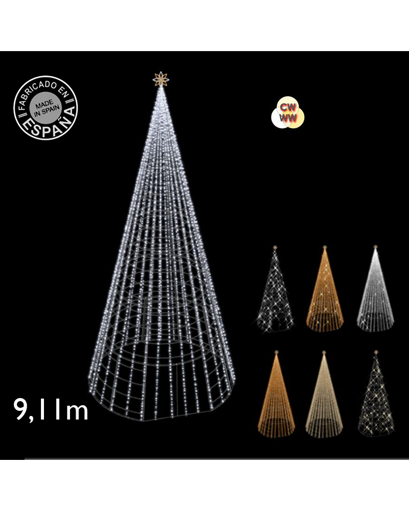 LED cone cool light and warm light of 9.11 meters IP65 230V 405W