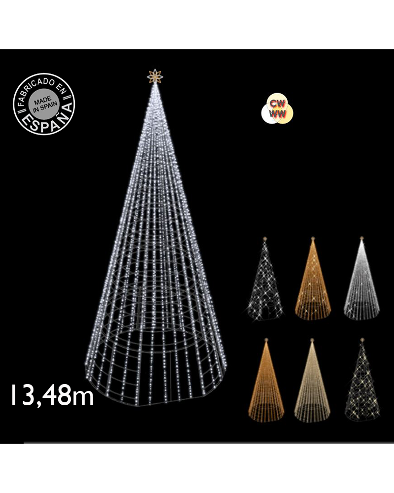 Cono LED luz blanca fría y cálida de 13,48 metros IP65 230V 780W