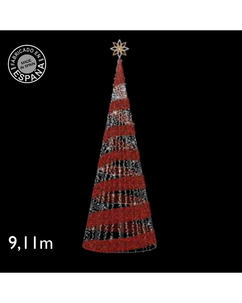 LED cone cool light and red tapestry of 9.11 meters IP65 230V 439W