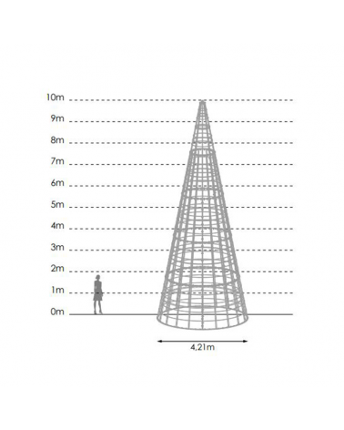 LED cone light RGB pixel map 11.49 meters IP65 12/230V 2075W