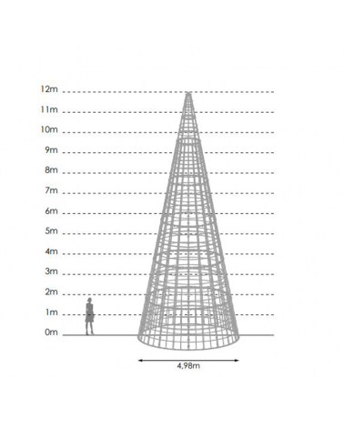 LED cone light RGB pixel map 13.48 meters IP65 12/230V 3765W