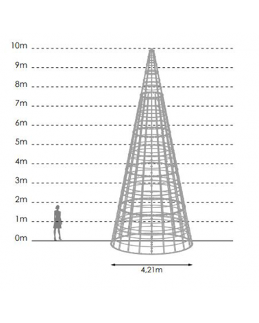 LED cone cool light and warm light of 11.49 meters IP65 230V 625W