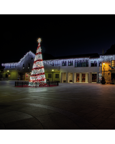 LED cone cool light and red tapestry of 9.11 meters IP65 230V 439W