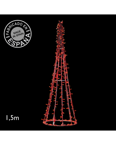 1.50 meter led cone with colored LEDs IP65 230V 18W