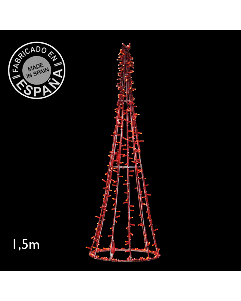 1.50 meter led cone with colored LEDs IP65 230V 18W