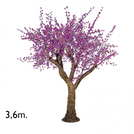 Árbol gigante Cherry Blossom rosa de 3,6 metros con 4.100 luces LED IP44 24V