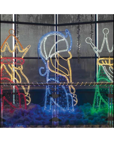 LED Christmas MELCHOR King Wise Man figure 1x2,20 meters suitable for outdoor