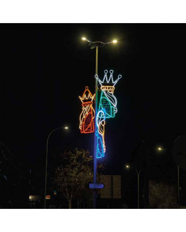 LED Christmas BALTASAR King Wise Man figure 1x2,20 meters suitable for outdoor