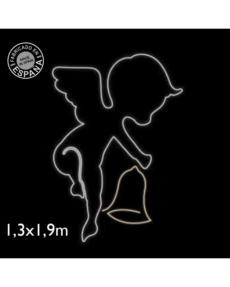 Christmas figure angel with bell 133x190cm suitable for outdoor use 99W