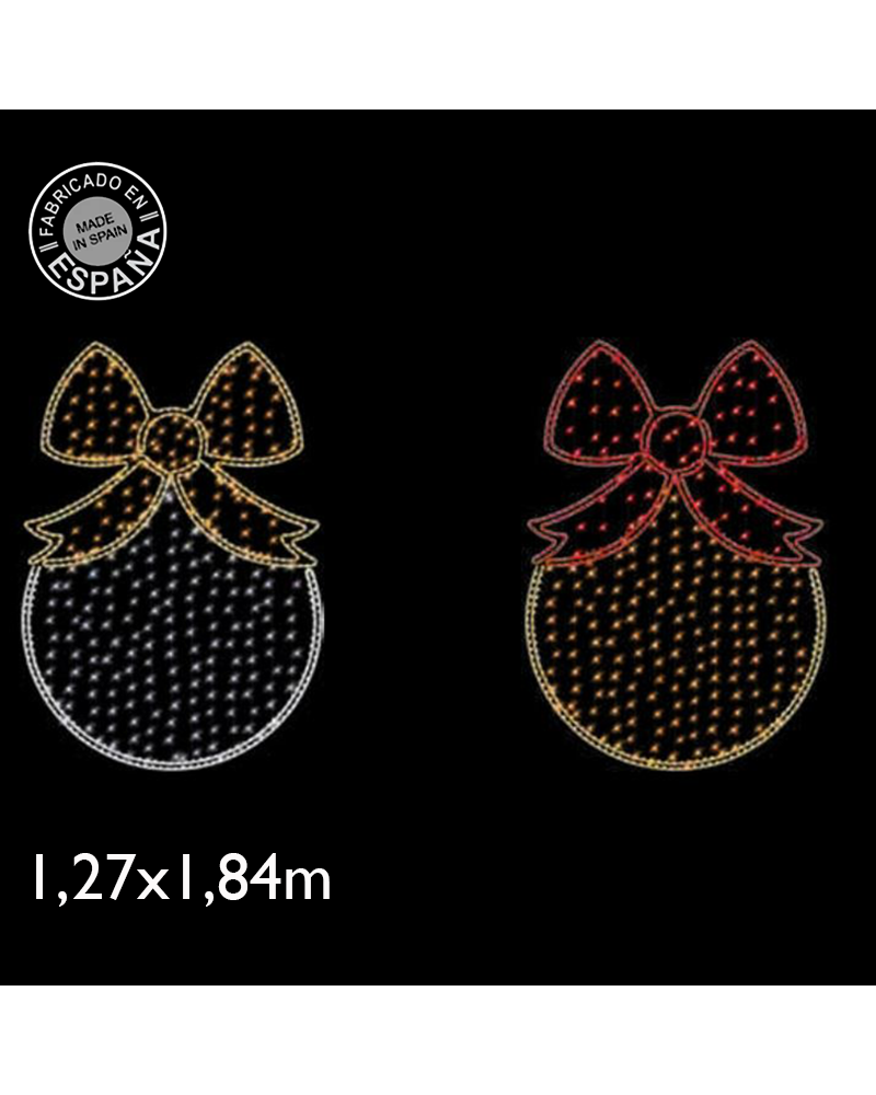 Christmas figure ball with bow 127x184cms suitable for outdoors 70W