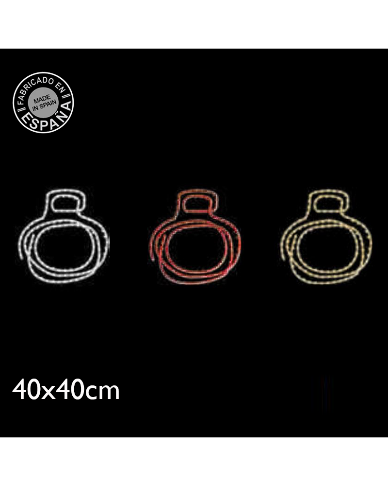 Figura Navideña con forma de bola 40x40cms apto para exteriores 16W