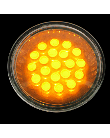LED mirrored bulb 50 mm. 12V Color Orange LED 1-2W GU5,3 38º