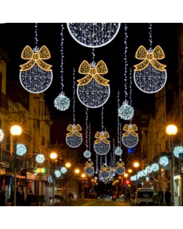 Christmas figure ball with bow 127x184cms suitable for outdoors 70W