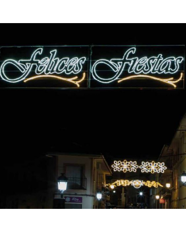 "Felices Fiestas" sign 2.50x0.50m 66W