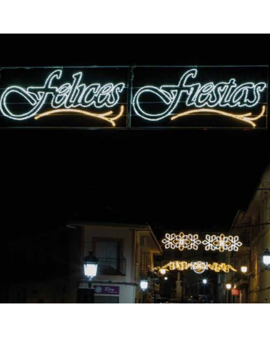 Motivo "Felices Fiestas" 2,50x0,50m 66W