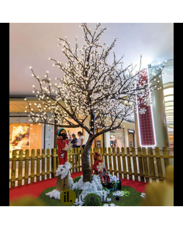 Árbol Cherry Blossom de 1,8 metros luz cálida con 800 luces LED IP44 24V