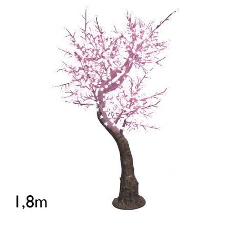 Árbol Cherry Blossom rosa de 1,8 metros con 800 luces LED IP44 24V