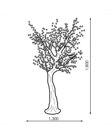 Cherry Blossom tree pink 1,8 meter with 800 IP44 24V LED Lights