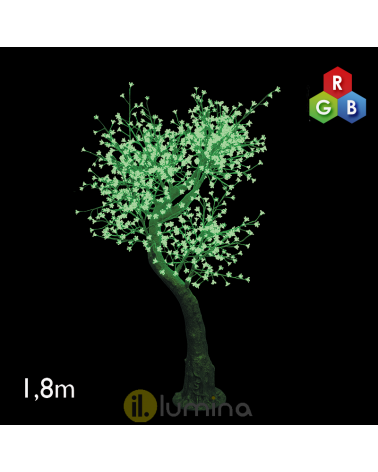 Árbol Cherry Blossom RGB de 1,8 metros con 800 luces LED IP44 24V