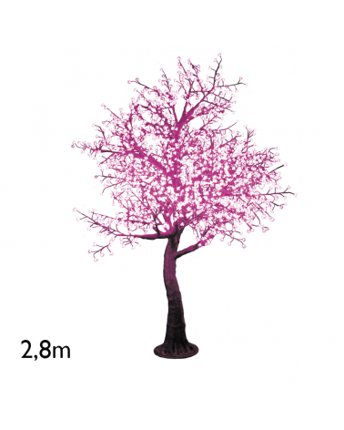Árbol Cherry Blossom rosa de 2,8 metros con 2120 luces LED IP44 24V