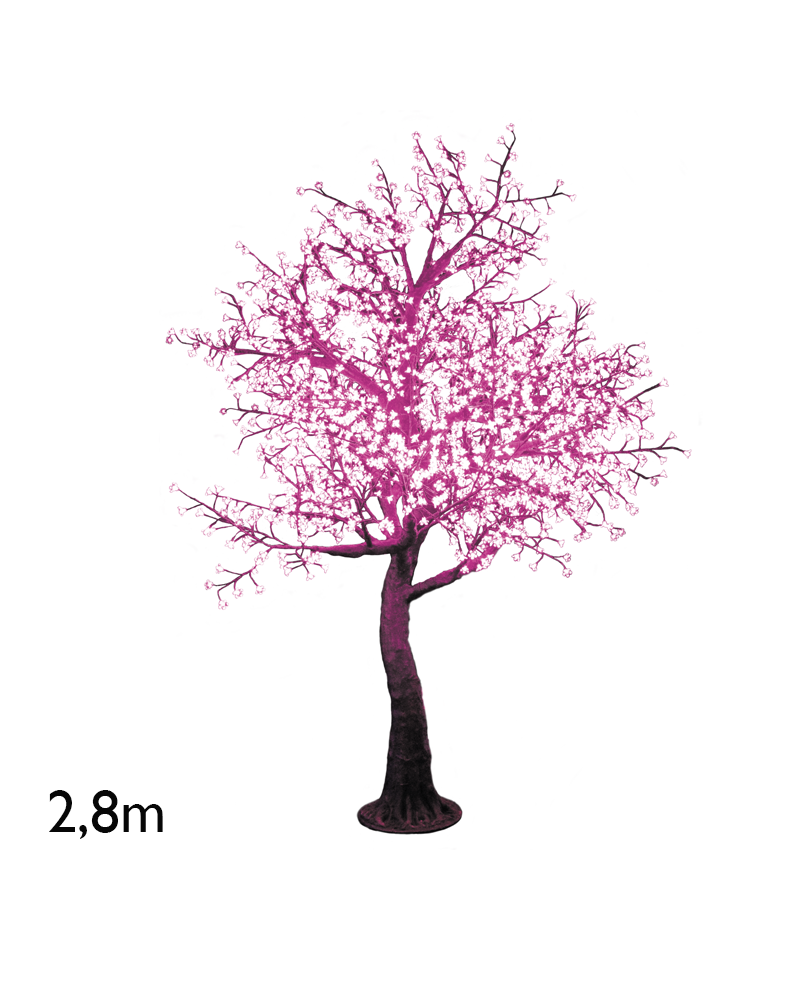 Cherry Blossom tree pink 2,8 meter with 2120 24V IP44 LED lights