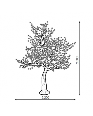 Cherry Blossom tree pink 2,8 meter with 2120 24V IP44 LED lights