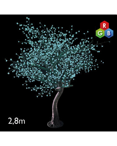 Árbol Cherry Blossom RGB de 2,8 metros con 2120 luces LED IP44 24V