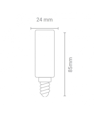 Bombilla tubular LED E14 4W 30.000 horas