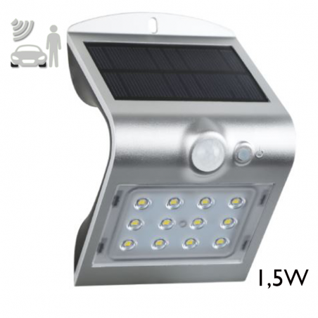 LED solar wall light 1.5W gray finish  with motion sensor IP65