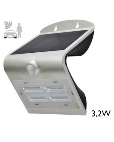 LED solar wall light 3.2W gray finish  with motion sensor IP65