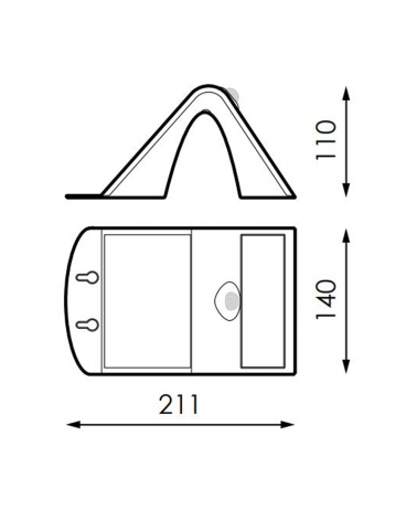 LED solar wall light 3.2W black finish  with motion sensor IP65