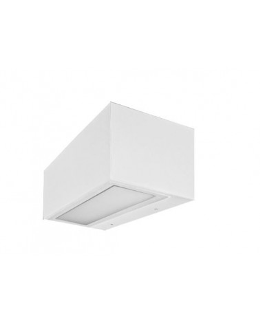 Rectangular wall light LED 15W very bright IP65 white finish