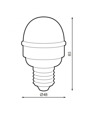 Round Bulb 45 mm Multicolor LED E27 1.6W IP44