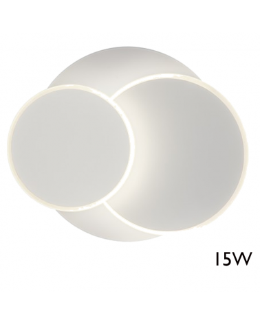 LED circular ceiling light 22cm design white warm light 3000K 15W