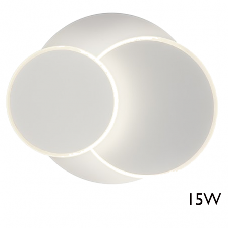 Plafón circular LED 22cm blanco de diseño luz cálida 3000K 15W