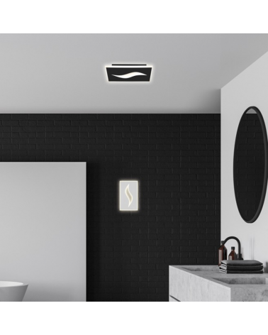 Plafón rectangular LED 24x15cm de diseño luz cálida 3000K 22W