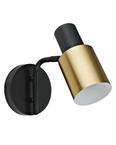 Wall light metal with brass and black finish E14 40W