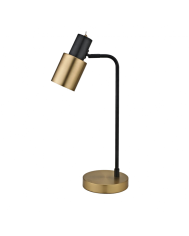 Table lamp 47cm metal with black and brass finish E14 40W