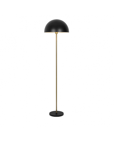 Lámpara de pie 165cm de metal acabado negro y dorado 60W E27