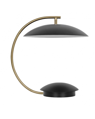 Lámpara de mesa LED 36cm de metal acabado latón y negro 12W luz cálida